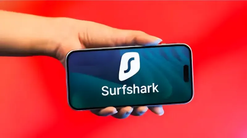 Surfshark VPN app on a smartphone